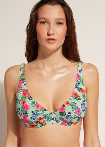 Góra Bikini Damskie Calzedonia Balconette Malibu Kolorowe | PL1679KI