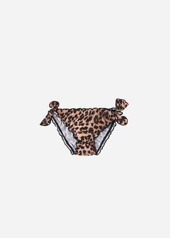 Stroje Kąpielowe Dziecięce Calzedonia Animal Print Bottom Bilbao Czarne Brązowe | PL3019LH
