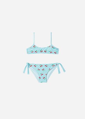 Stroje Kąpielowe Dziecięce Calzedonia Cherry Two-Piece Ariel Niebieskie | PL3037QZ